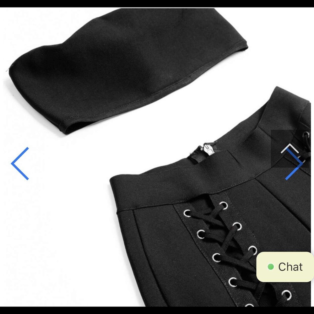 Black bandage two piece set